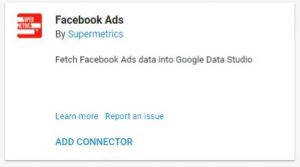 data studio connectors facebook ads supermetrics