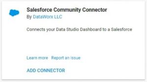  data studio connectors salesforce community connector
