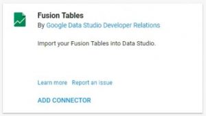 data studio connectors fusion tables