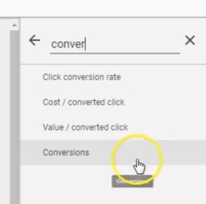 Search for conversions - internet web pay per click